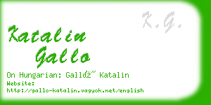 katalin gallo business card